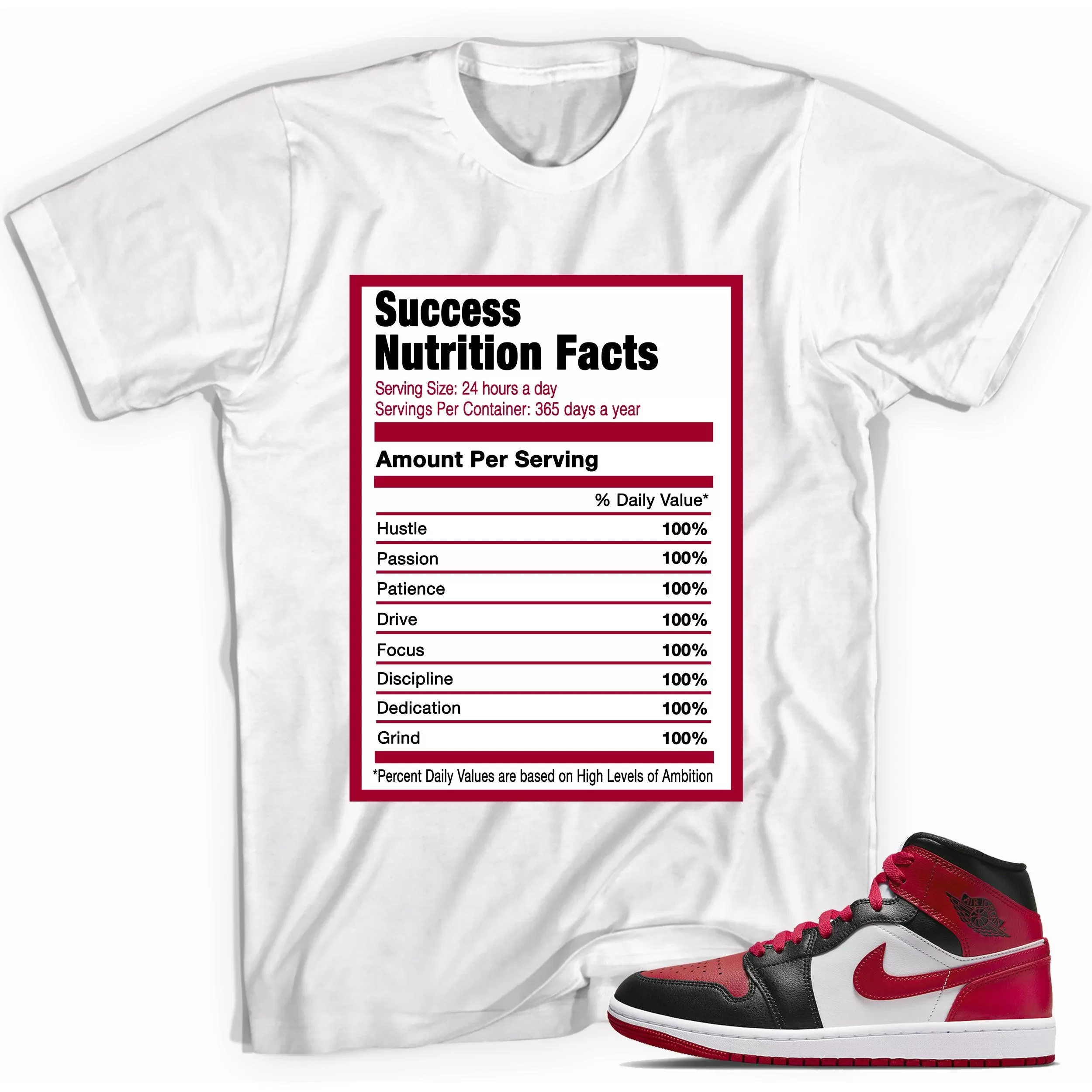 1 Mid Alternate Bred Toe Shirt Success Nutrition