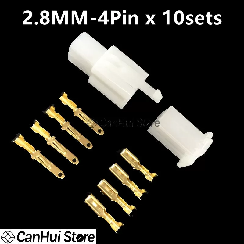 10 Set 2.8Mm Connector 2P 3P 4P 6P 9P 2Pin Electrical 2.8 Connector Kits Male Female Socket Plug For