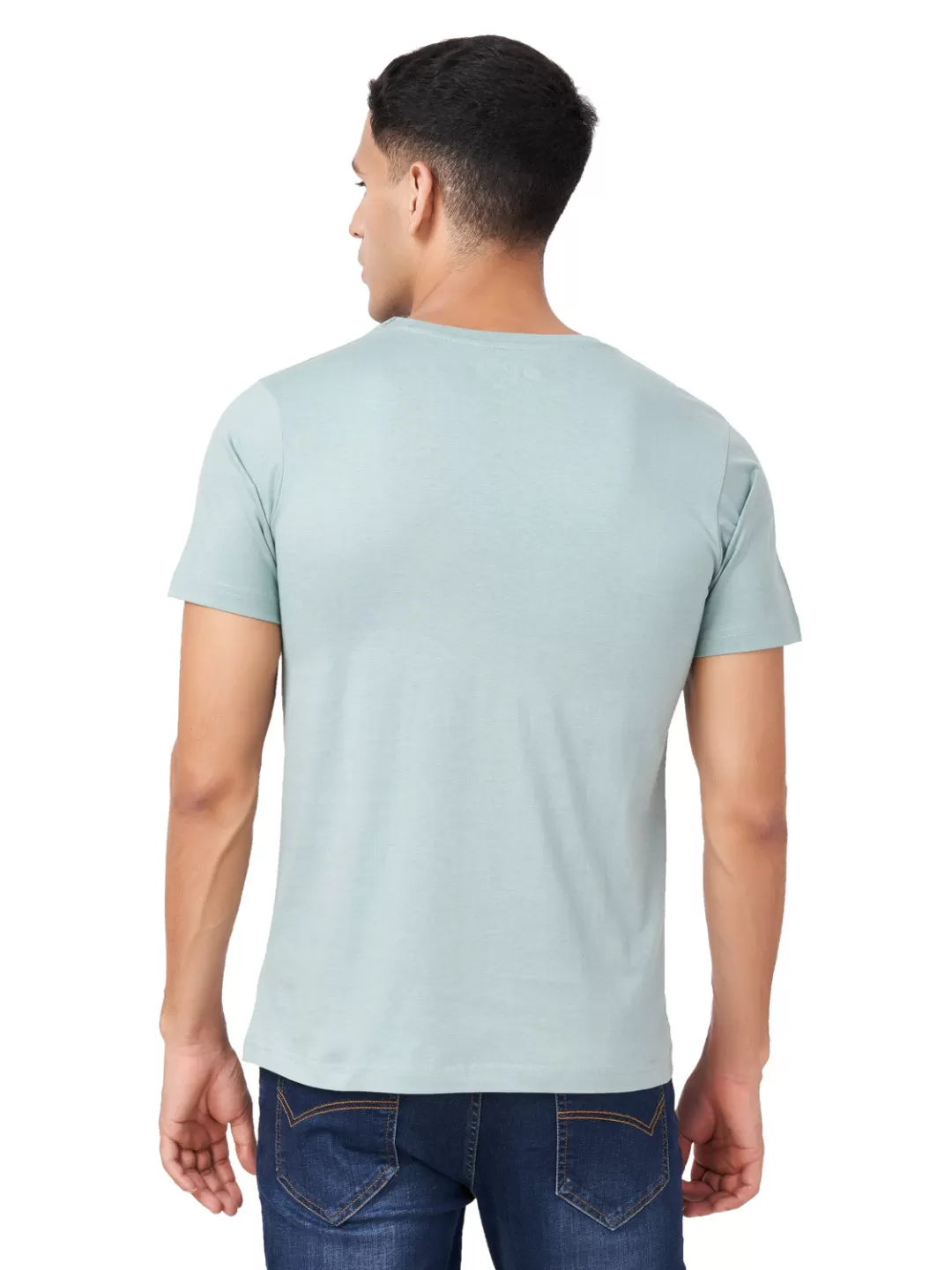 100 % Cotton Round Neck Solid Regular Half Sleeve T-Shirt