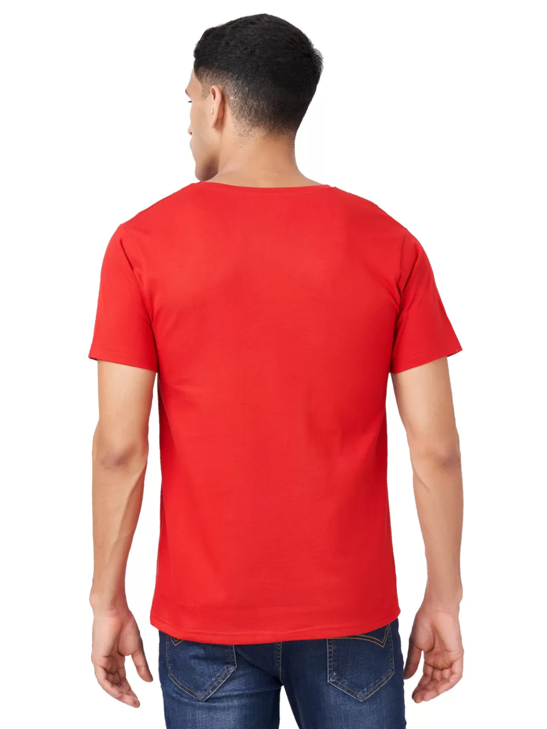 100 % Cotton Round Neck Solid Regular Half Sleeve T-Shirt