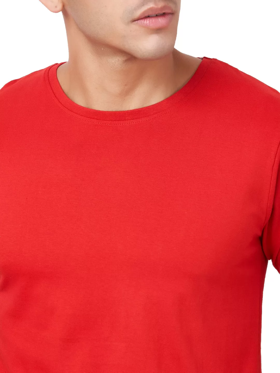 100 % Cotton Round Neck Solid Regular Half Sleeve T-Shirt