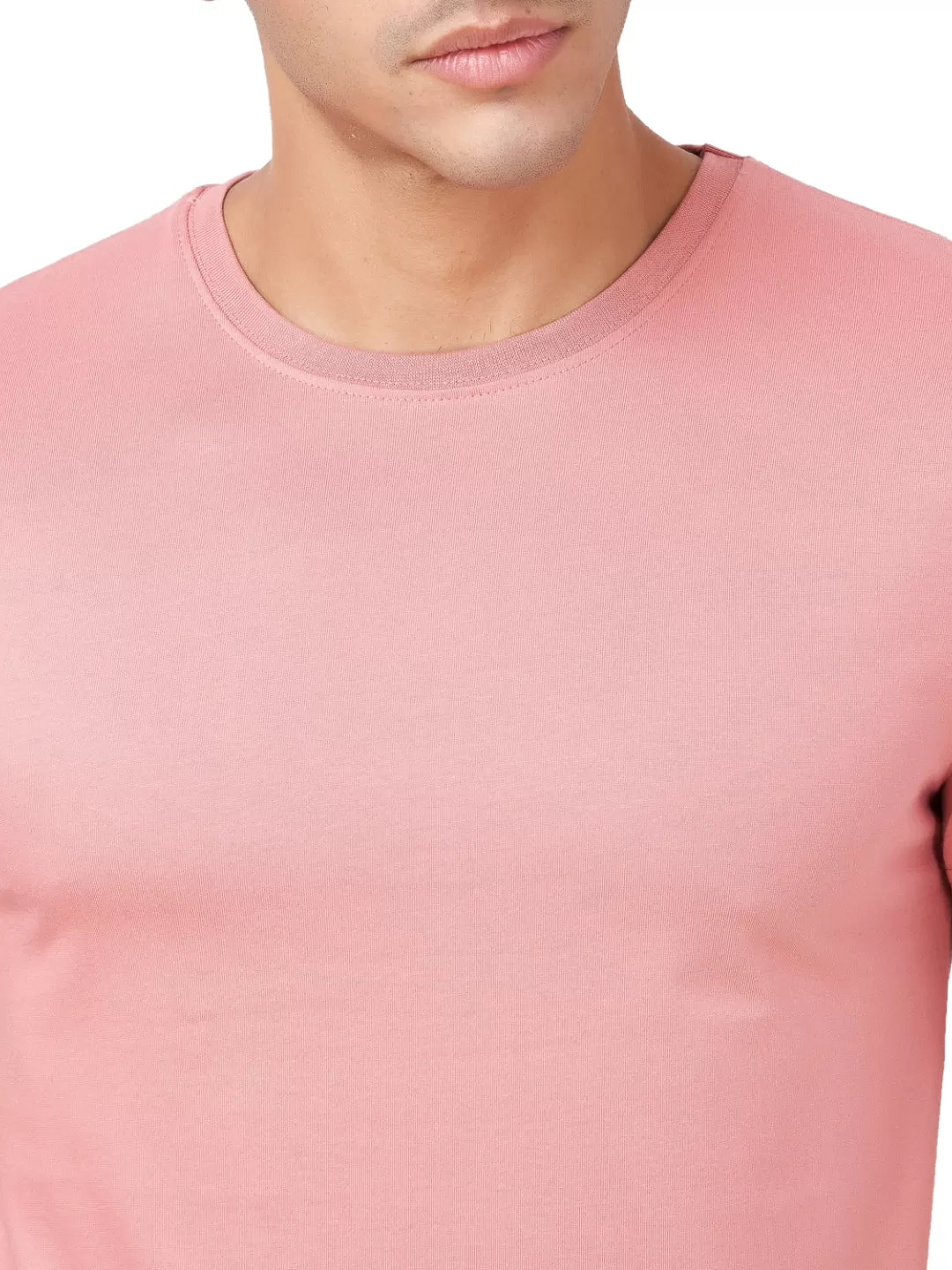 100 % Cotton Round Neck Solid Regular Half Sleeve T-Shirt