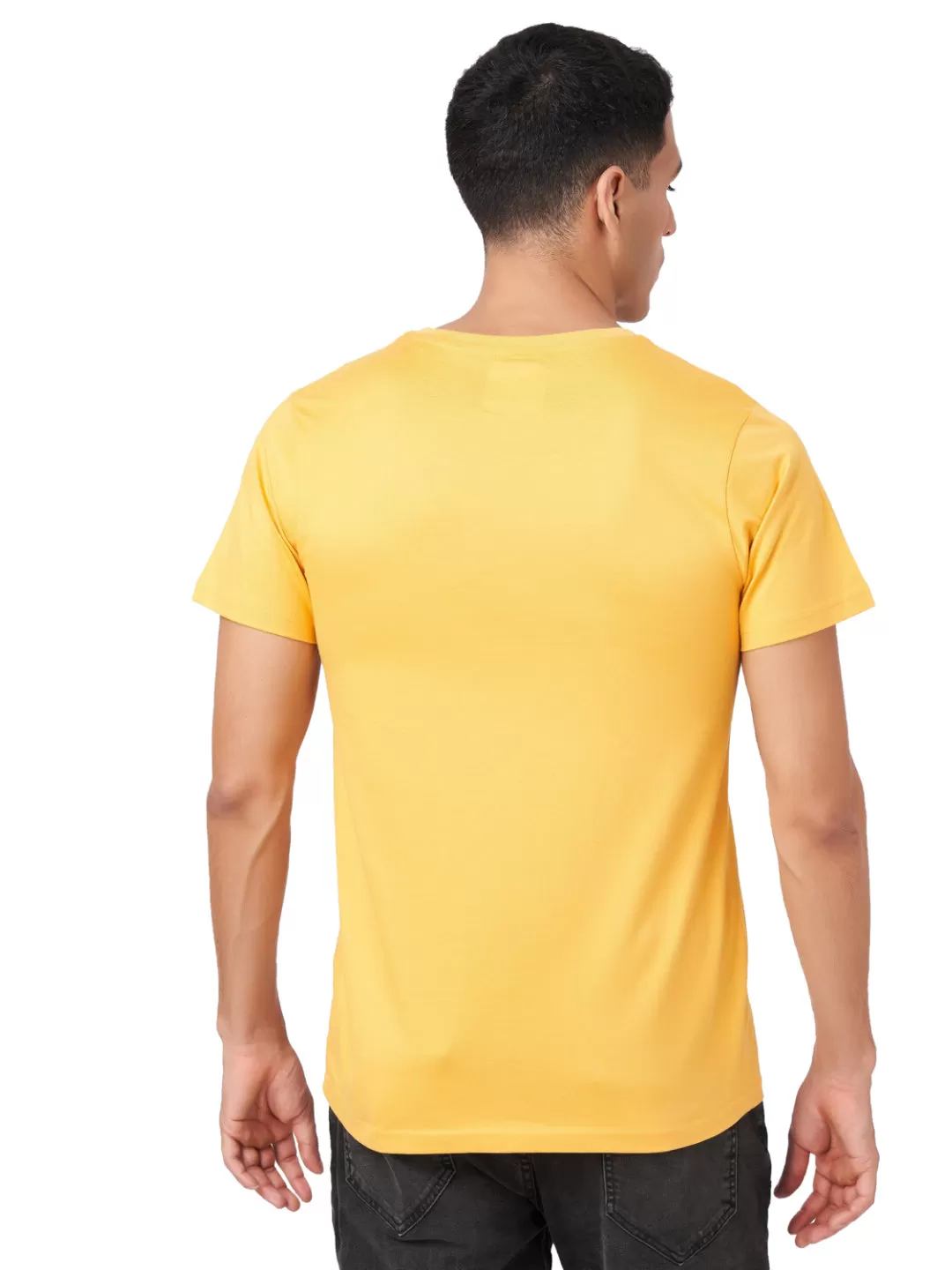 100 % Cotton Round Neck Solid Regular Half Sleeve T-Shirt