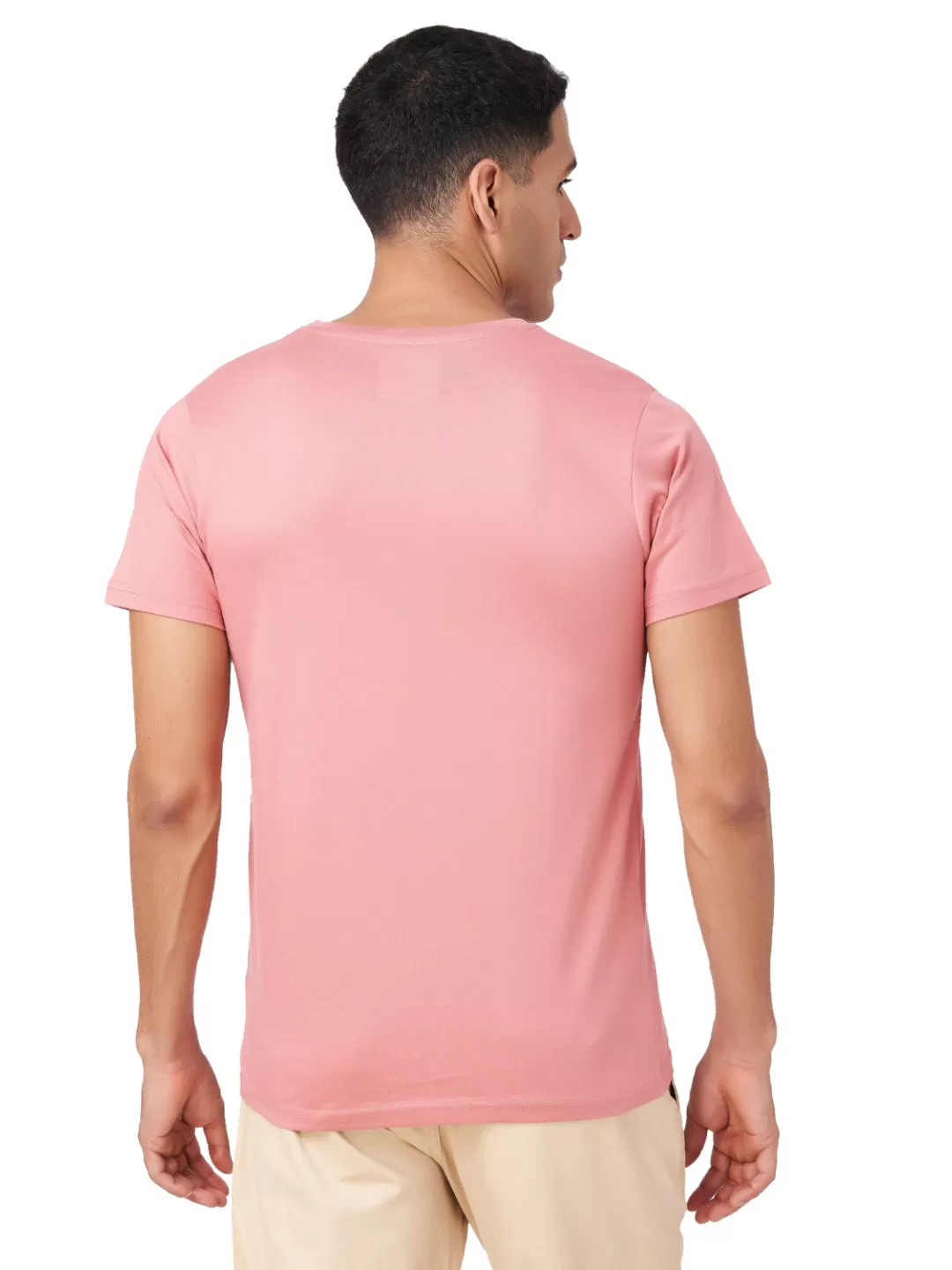 100 % Cotton Round Neck Solid Regular Half Sleeve T-Shirt