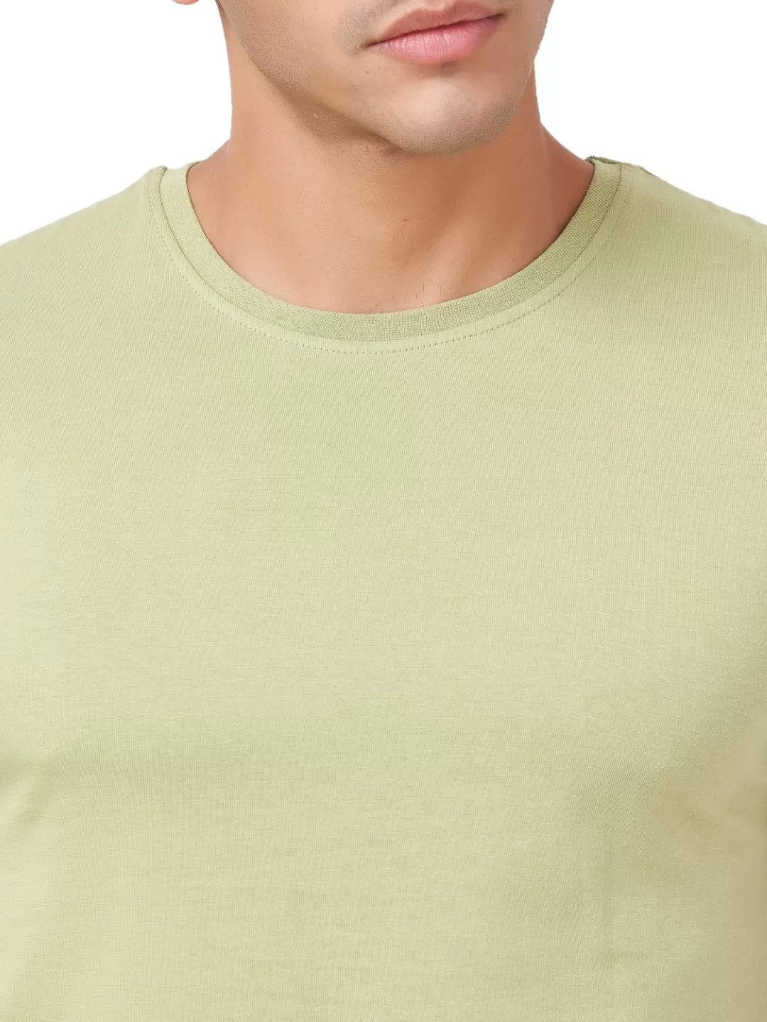 100 % Cotton Round Neck Solid Regular Half Sleeve T-Shirt