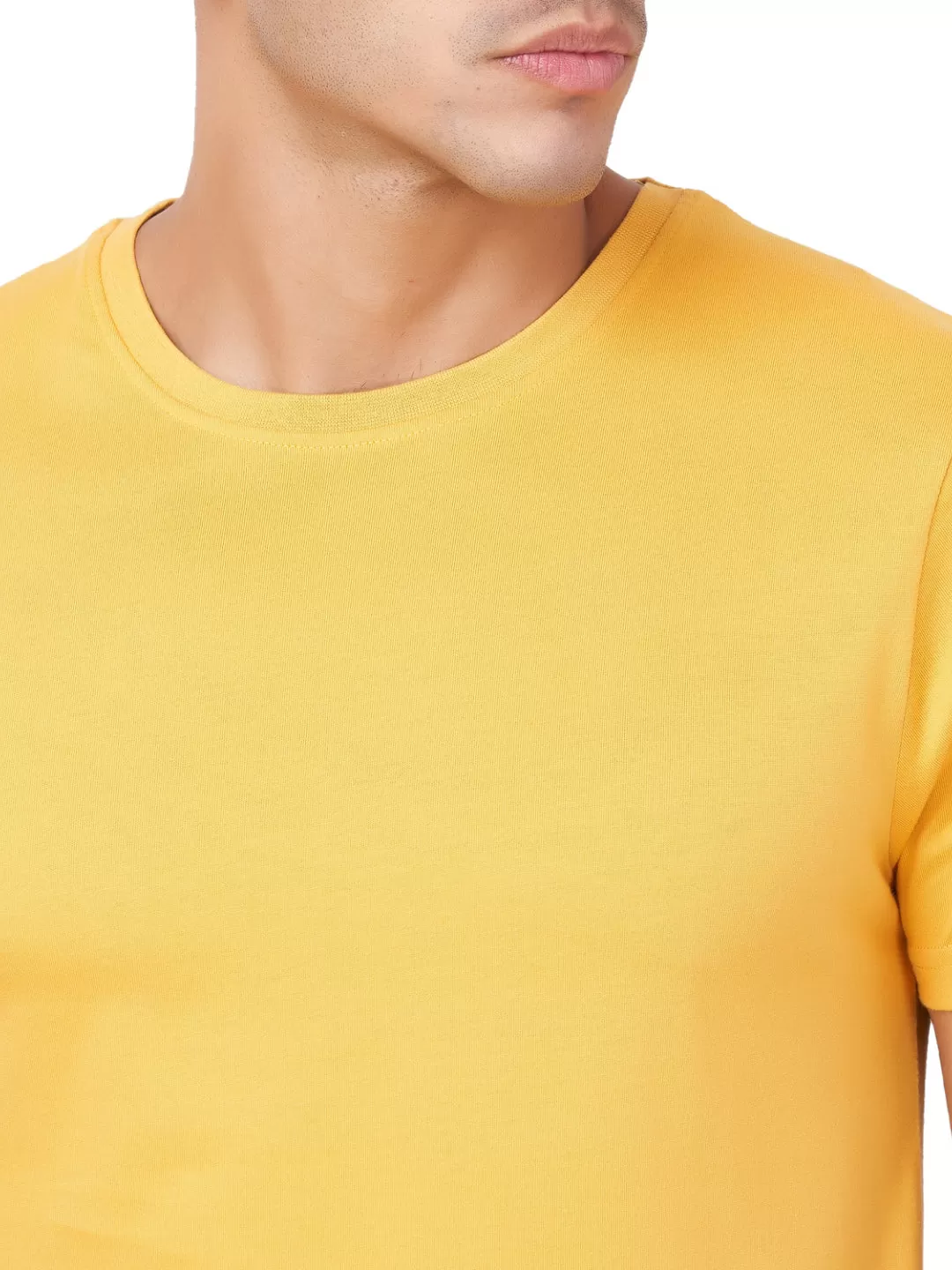 100 % Cotton Round Neck Solid Regular Half Sleeve T-Shirt