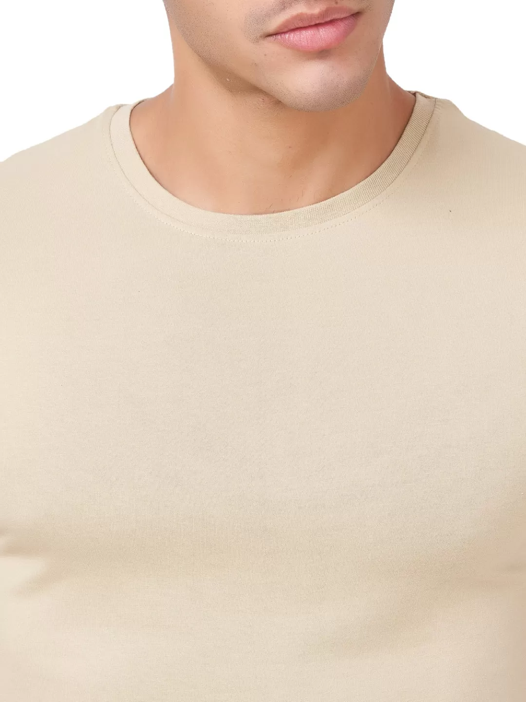 100 % Cotton Round Neck Solid Regular Half Sleeve T-Shirt