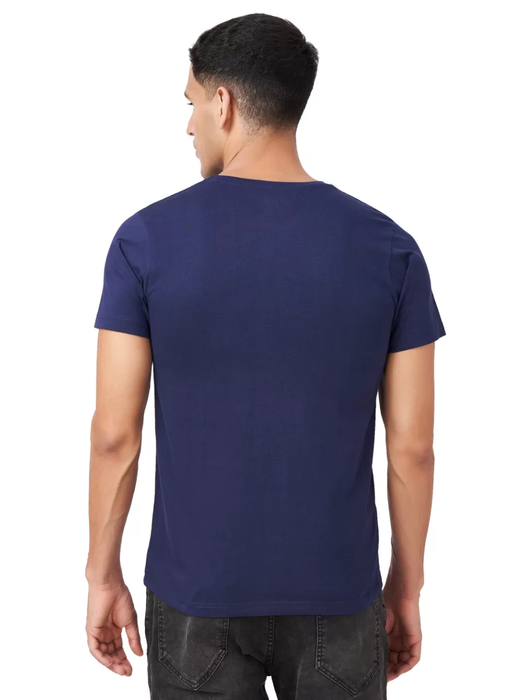 100 % Cotton Round Neck Solid Regular Half Sleeve T-Shirt