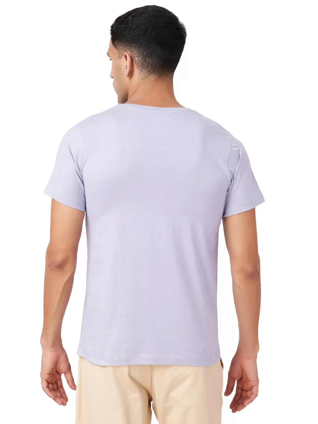 100 % Cotton Round Neck Solid Regular Half Sleeve T-Shirt