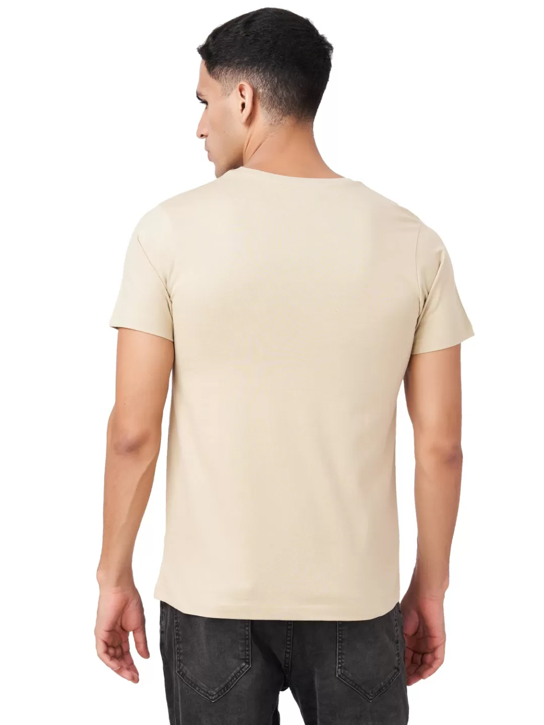 100 % Cotton Round Neck Solid Regular Half Sleeve T-Shirt