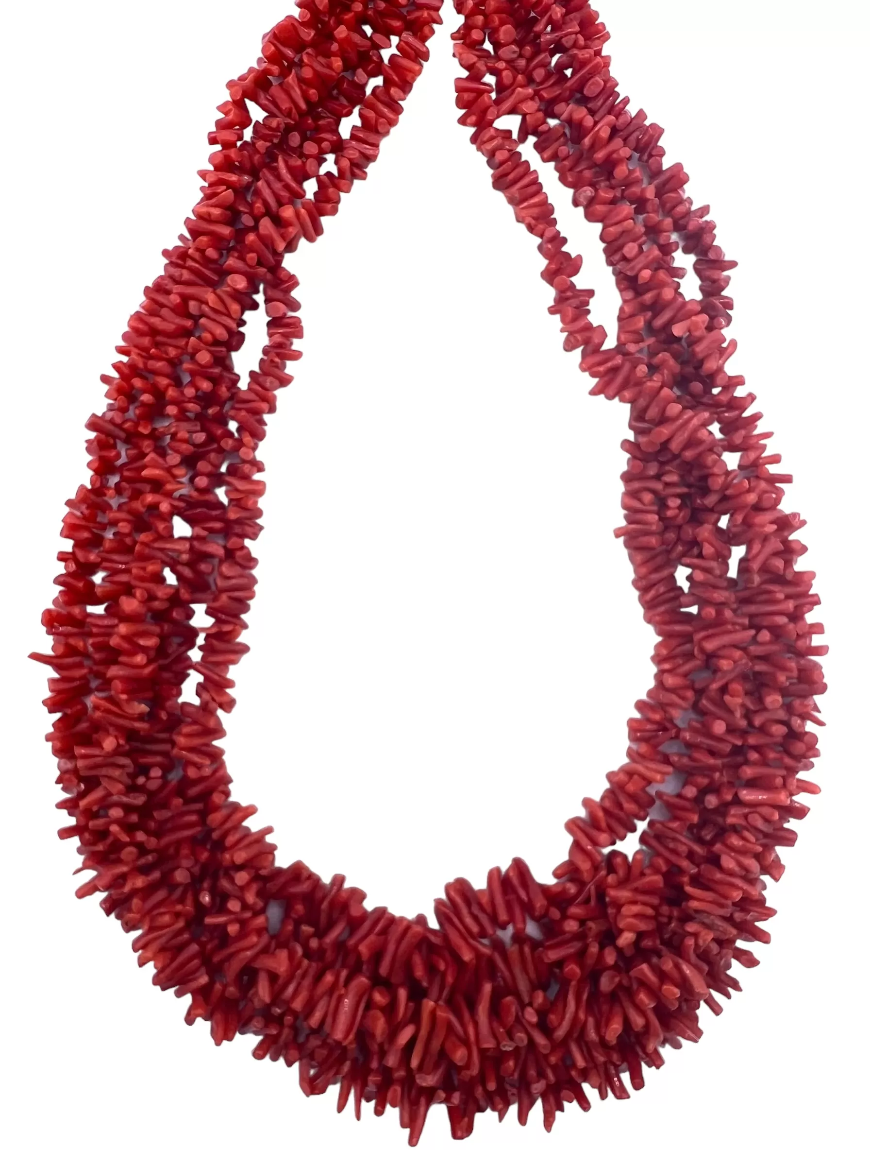 100% Natural High Quality Red Italian Sea Coral Small Branch Beads (19 inch Strand)