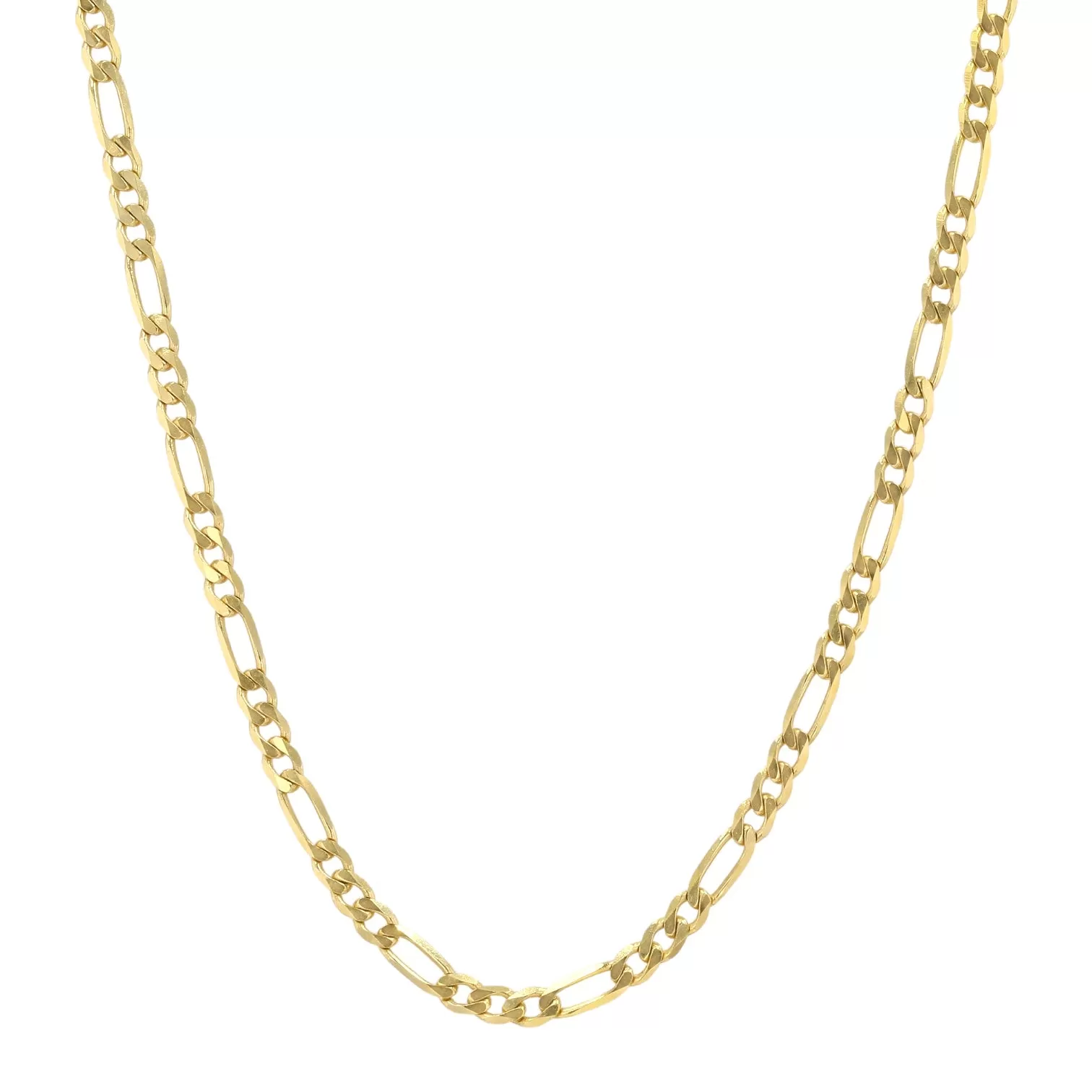 10K Yellow Gold Solid Figaro Chain - 224078