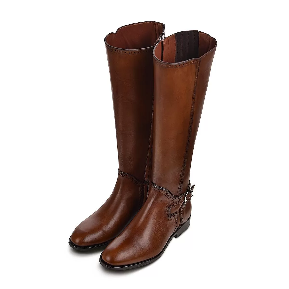 17TRNRN - Cuadra honey fashion leather riding knee boots for women