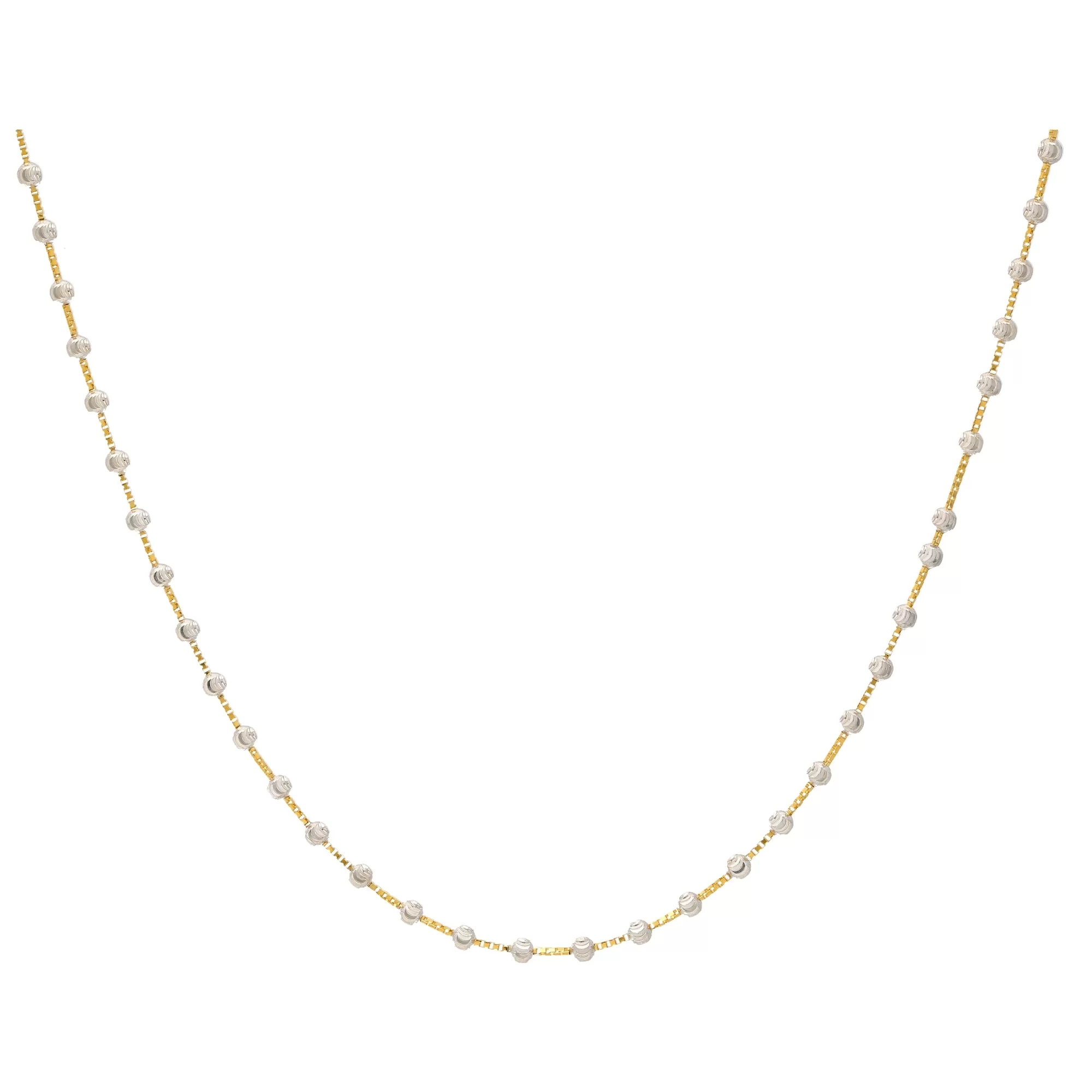 22K Two-Tone Gold 20in Chain (10.3 gms)