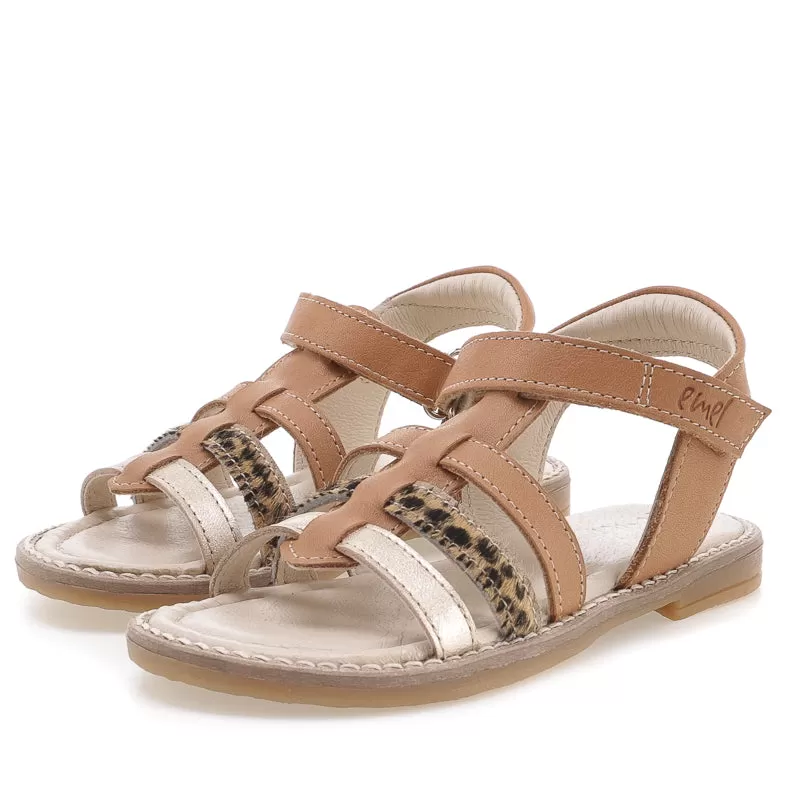 (2702-6) Emel  brown strap sandals