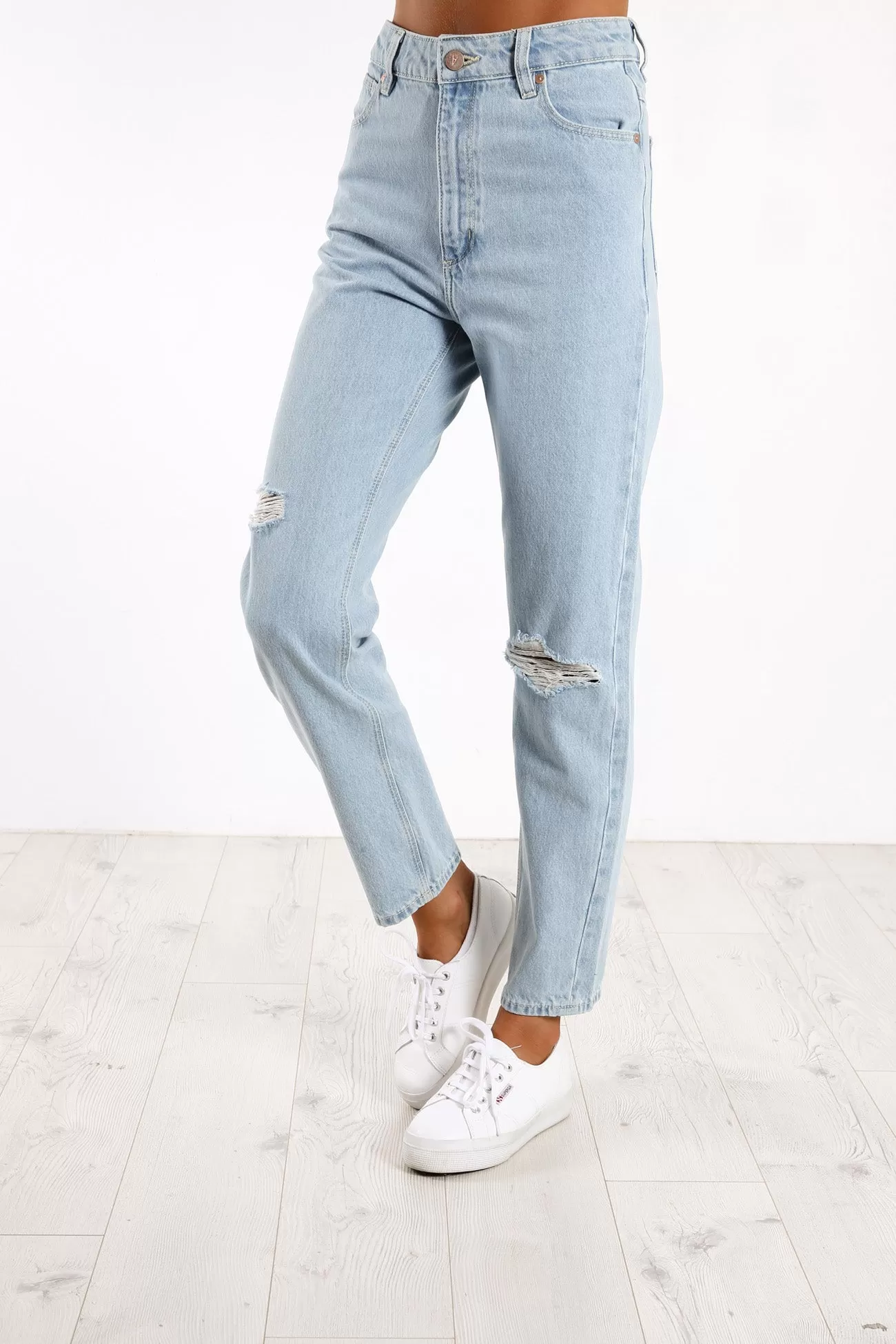 A 94 High Slim Jean Daisy Blue