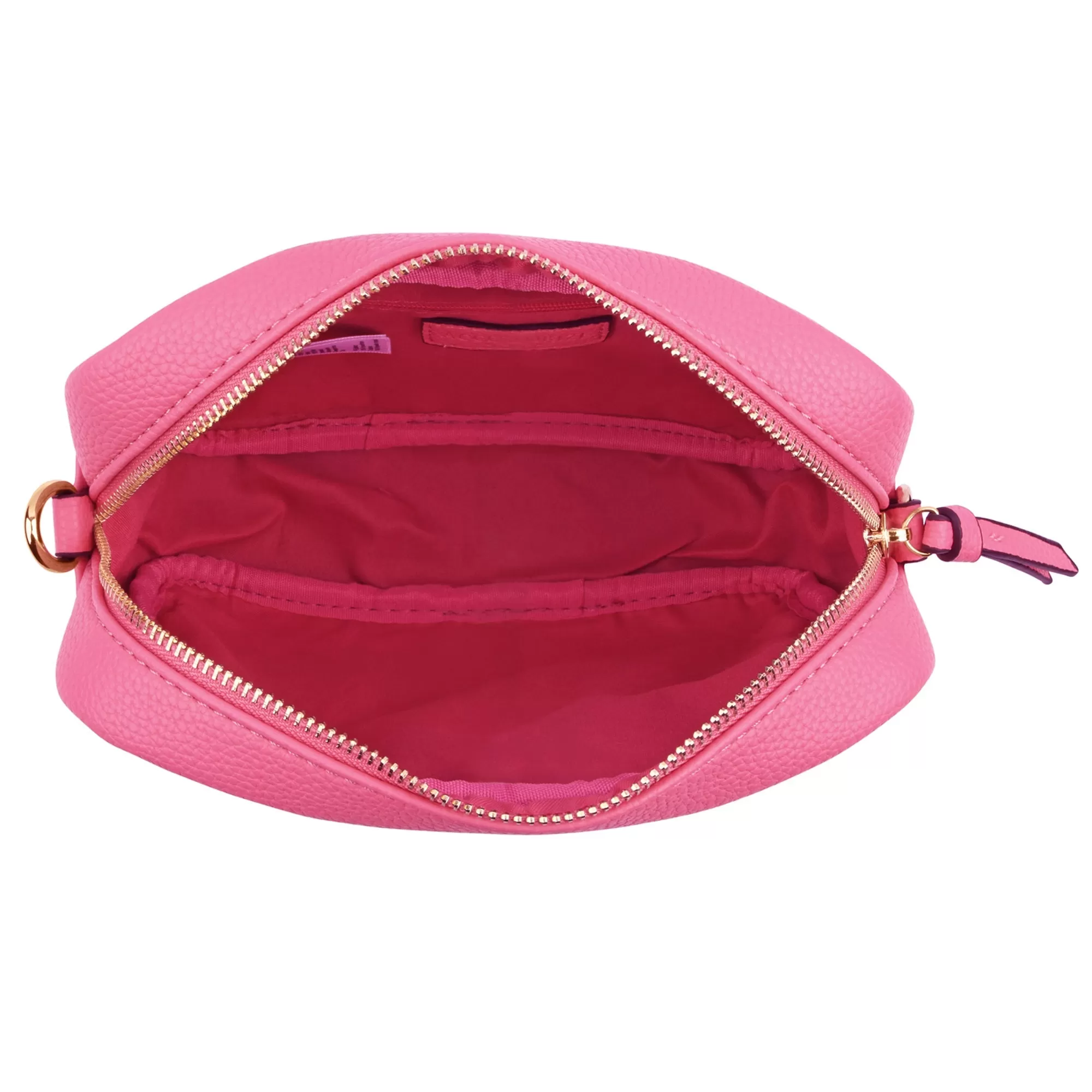 Accessorize London Women's Pink Camera Bag With Webbing Strap