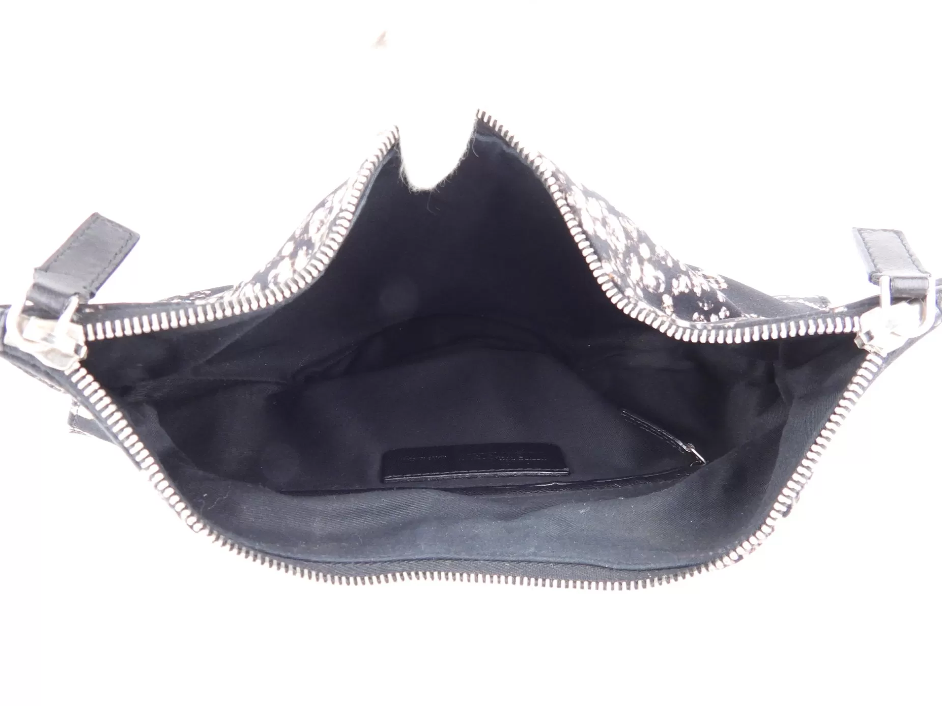 Alexander McQueen Black Jewel Print Satin De Manta Clutch