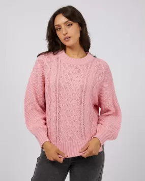 All about Eve Rue Knit Sweater - Pink