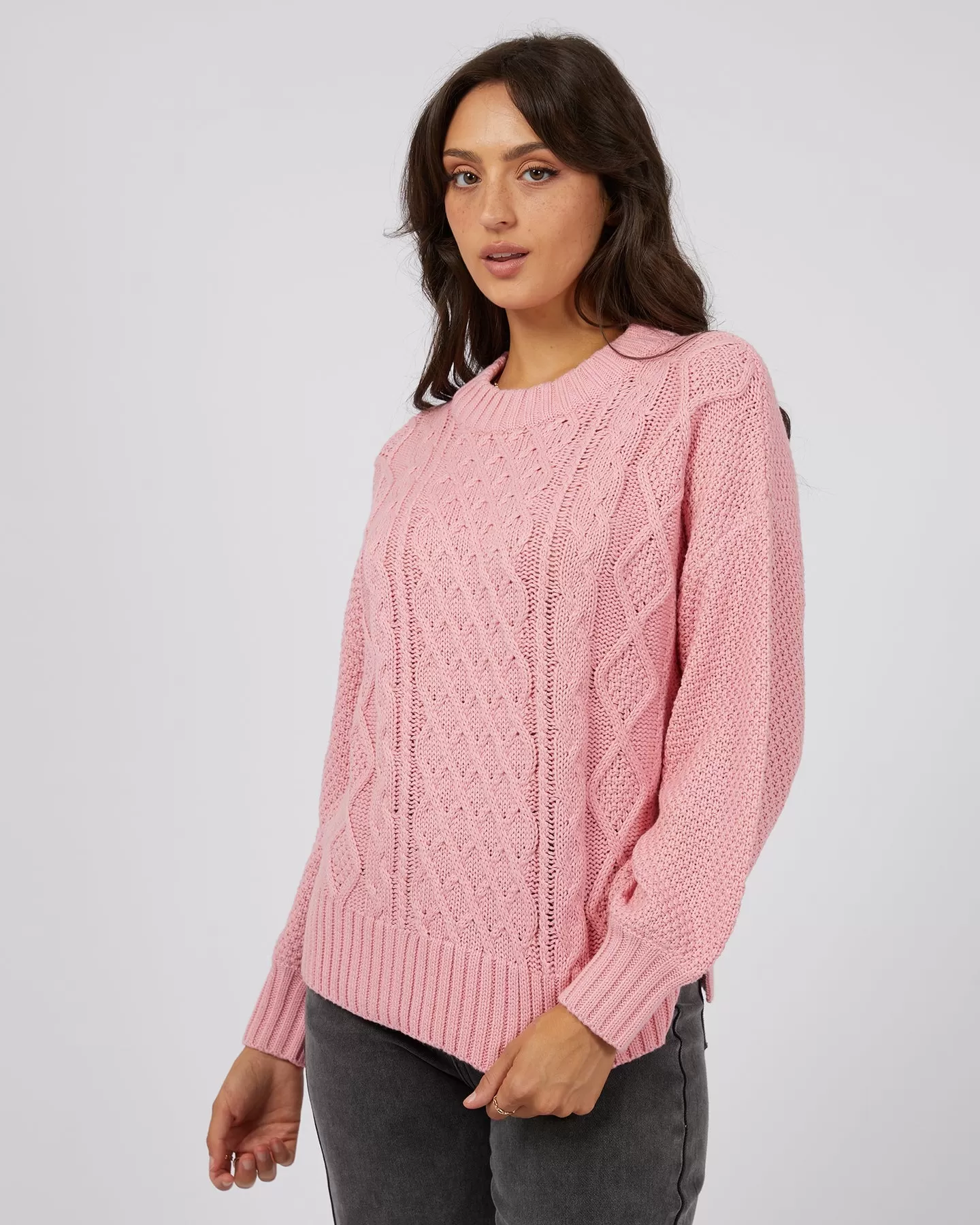 All about Eve Rue Knit Sweater - Pink