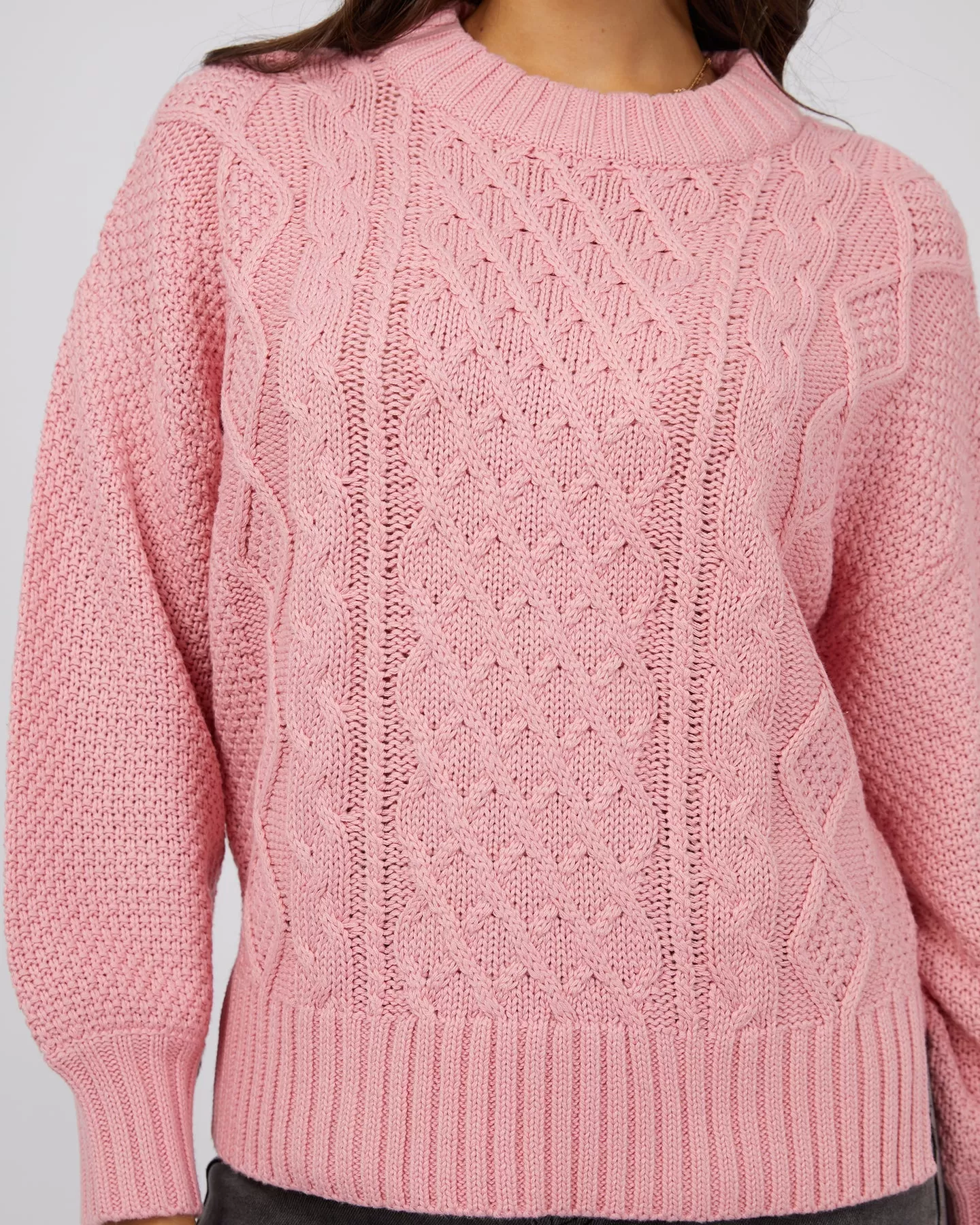 All about Eve Rue Knit Sweater - Pink