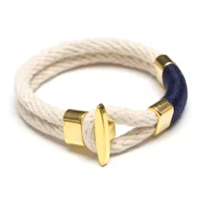 Allison Cole Cambridge Bracelet - Ivory/Navy/Gold