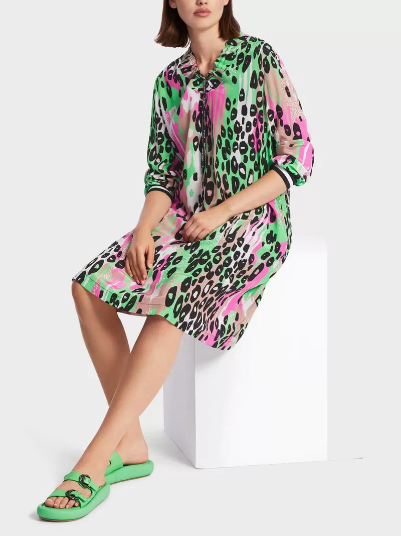 ANIMAL PATTERN VISCOSE DRESS