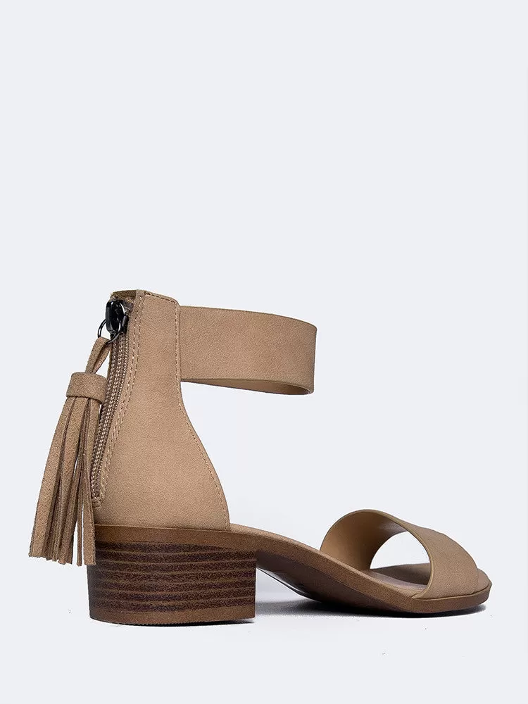 Ankle Strap Block Heel Sandal