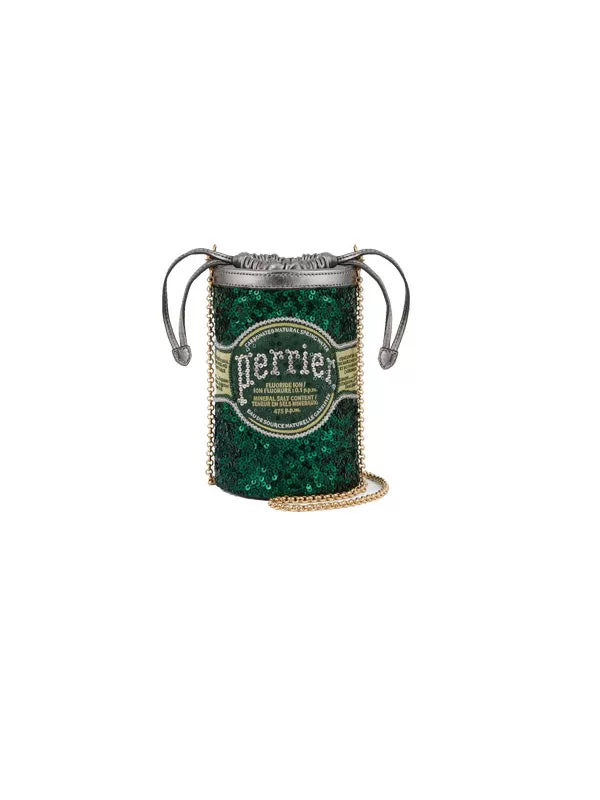 Anya Brands Mini Bucket Perrier in Bottle Green