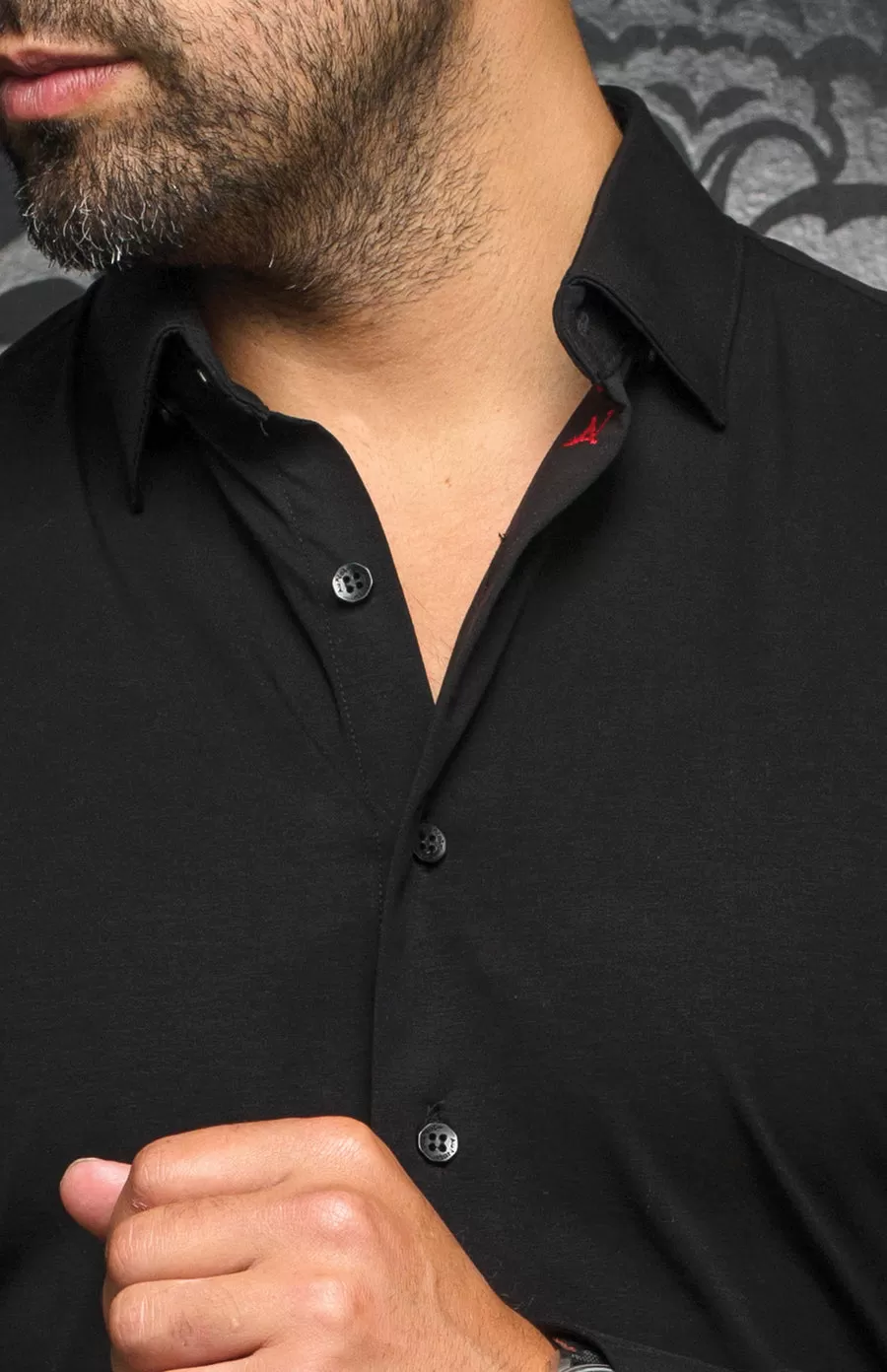 Au Noir Stretch Shirt | Alexander-SLD Black