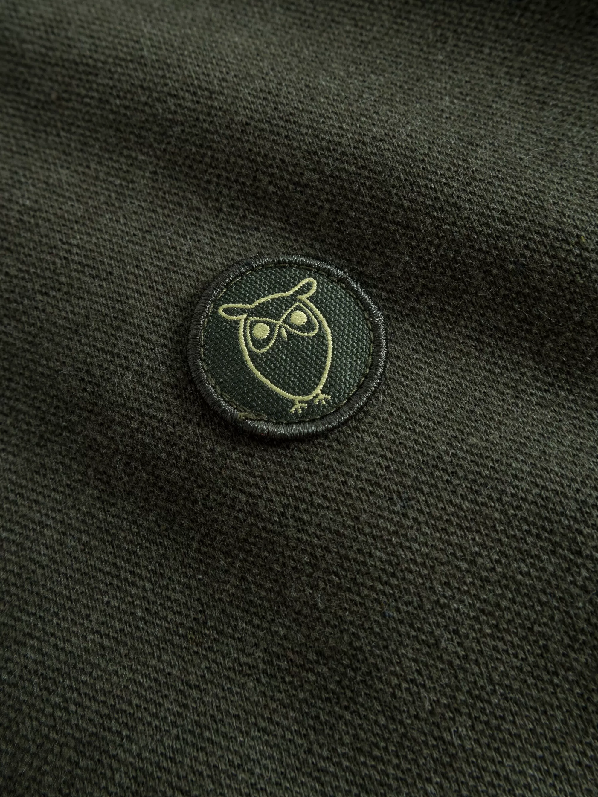 Basic badge polo - Green melange