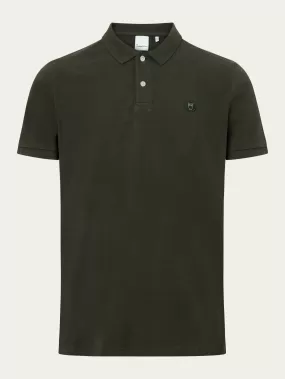 Basic badge polo - Green melange