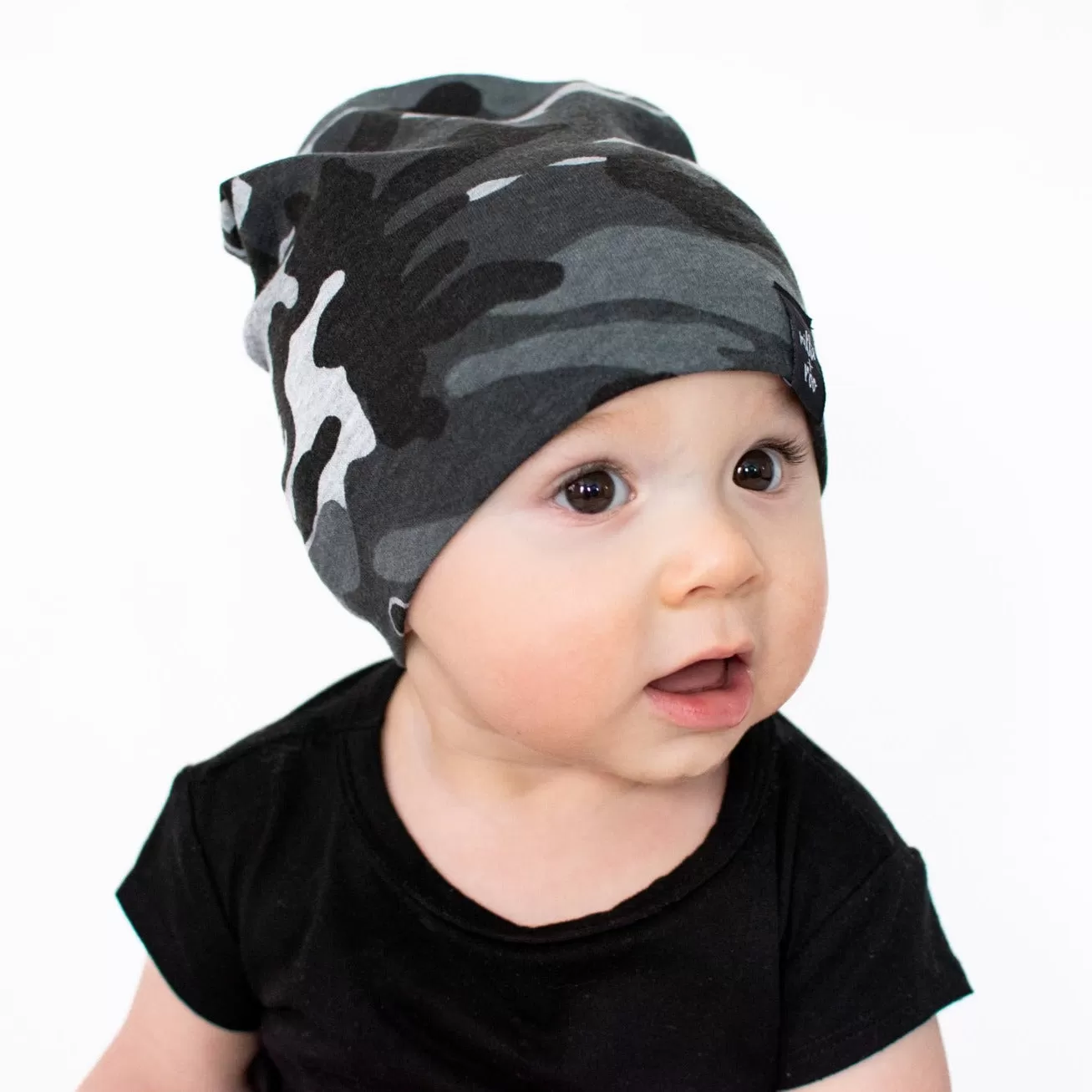 BEANIE- Dusty Black Camo