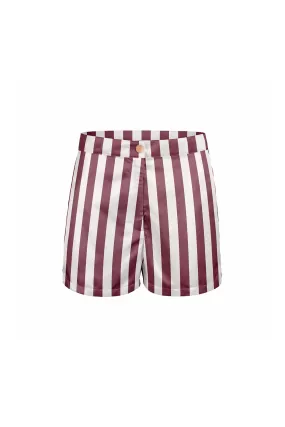 Bermuda Stripes Of A Swimmer Dark Cherry