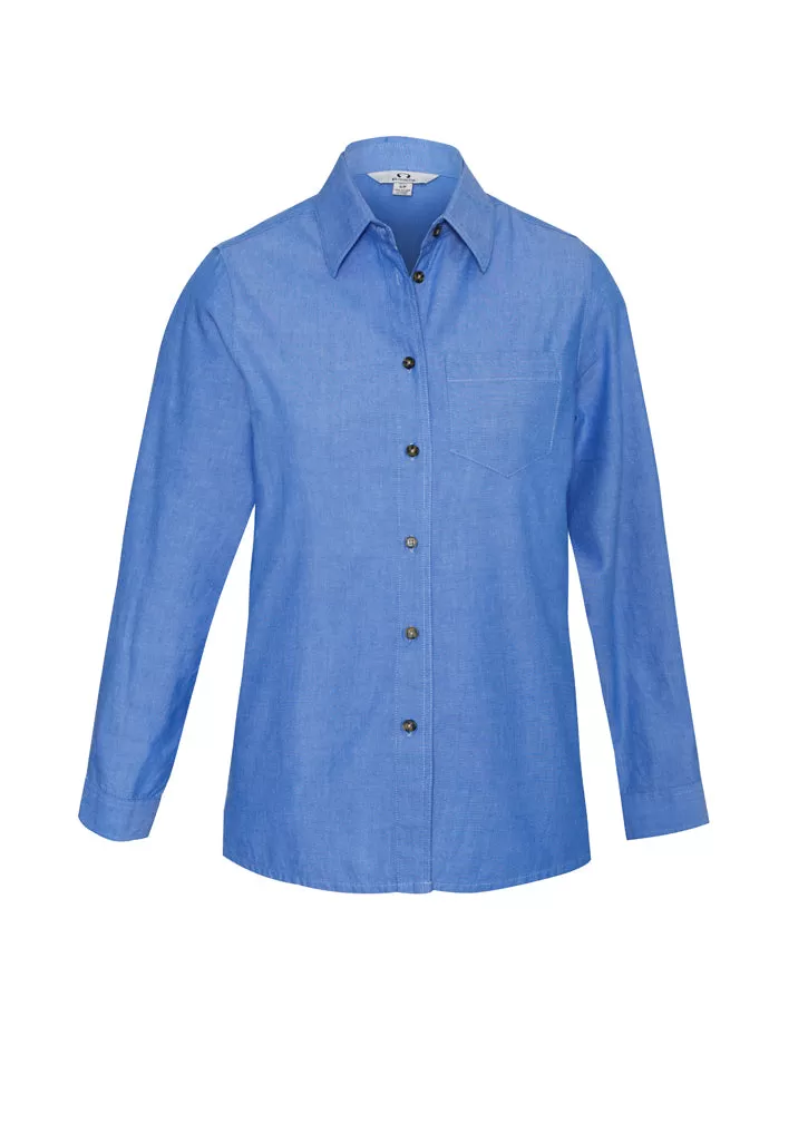 Biz Collection Womens Chambray L/S Shirt (LB6201)