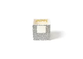 Black Small Dot Small Mini Nesting Cube Happy Everything