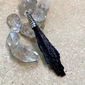 Black Tourmaline Pendant - Raw