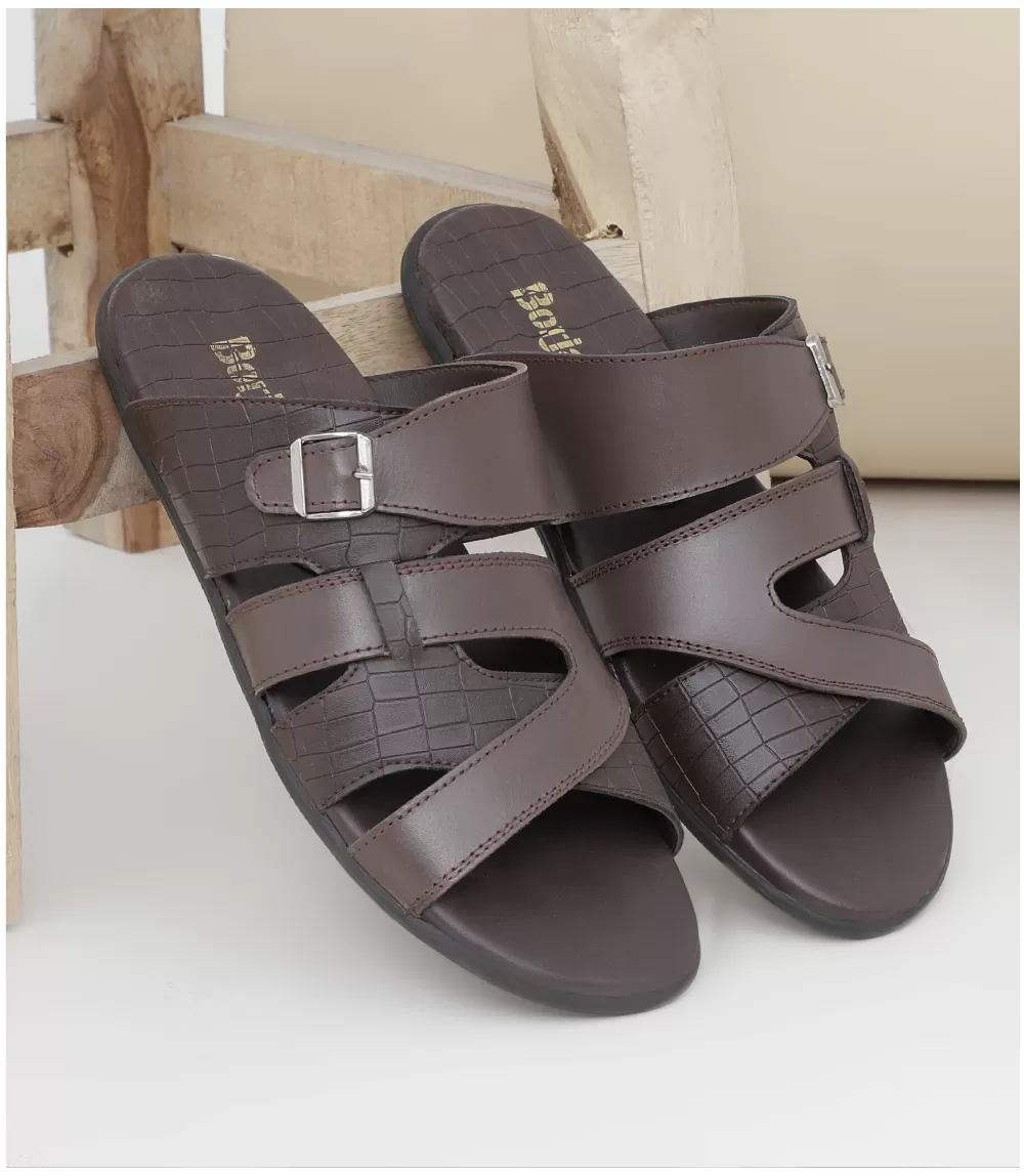 BM4644-CHOCO-Men Slipper