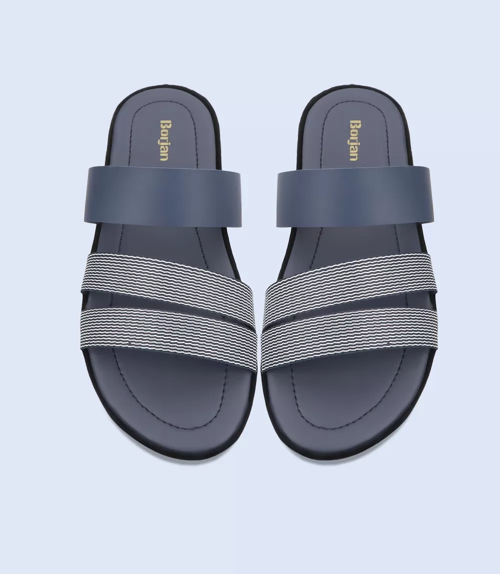 BM5542-NAVY-Men Slippers