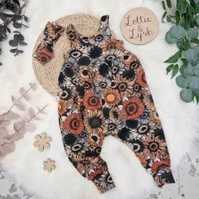 Boho Baby Romper Romper | Burnt Floral