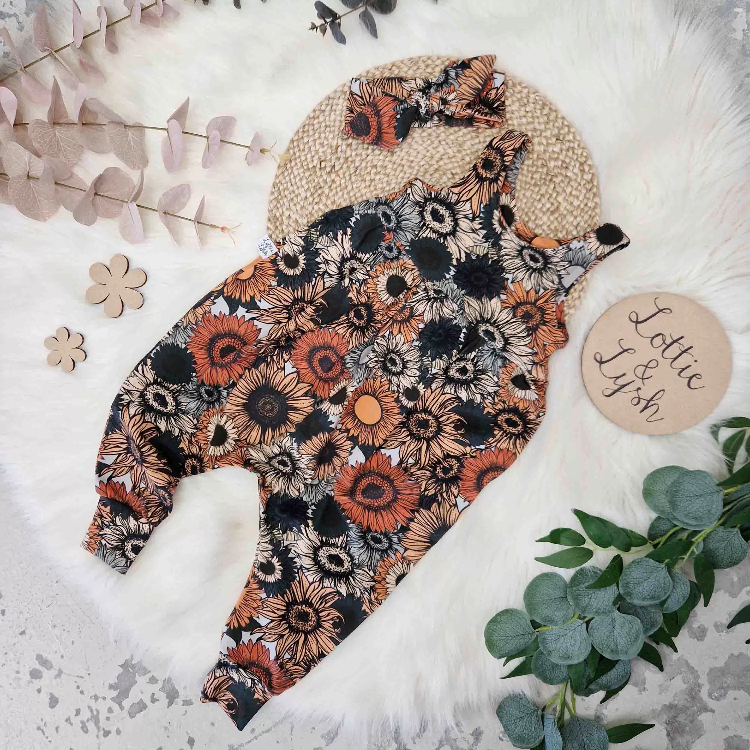 Boho Baby Romper Romper | Burnt Floral