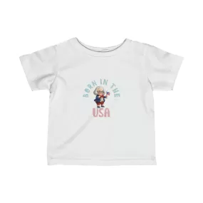 Born in the USA Benjamin Franklin Infant Fine Jersey Tee