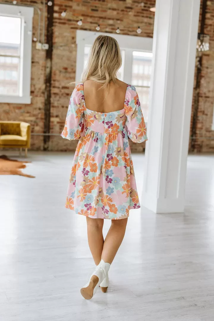 Brooke Square Neck Babydoll Dress