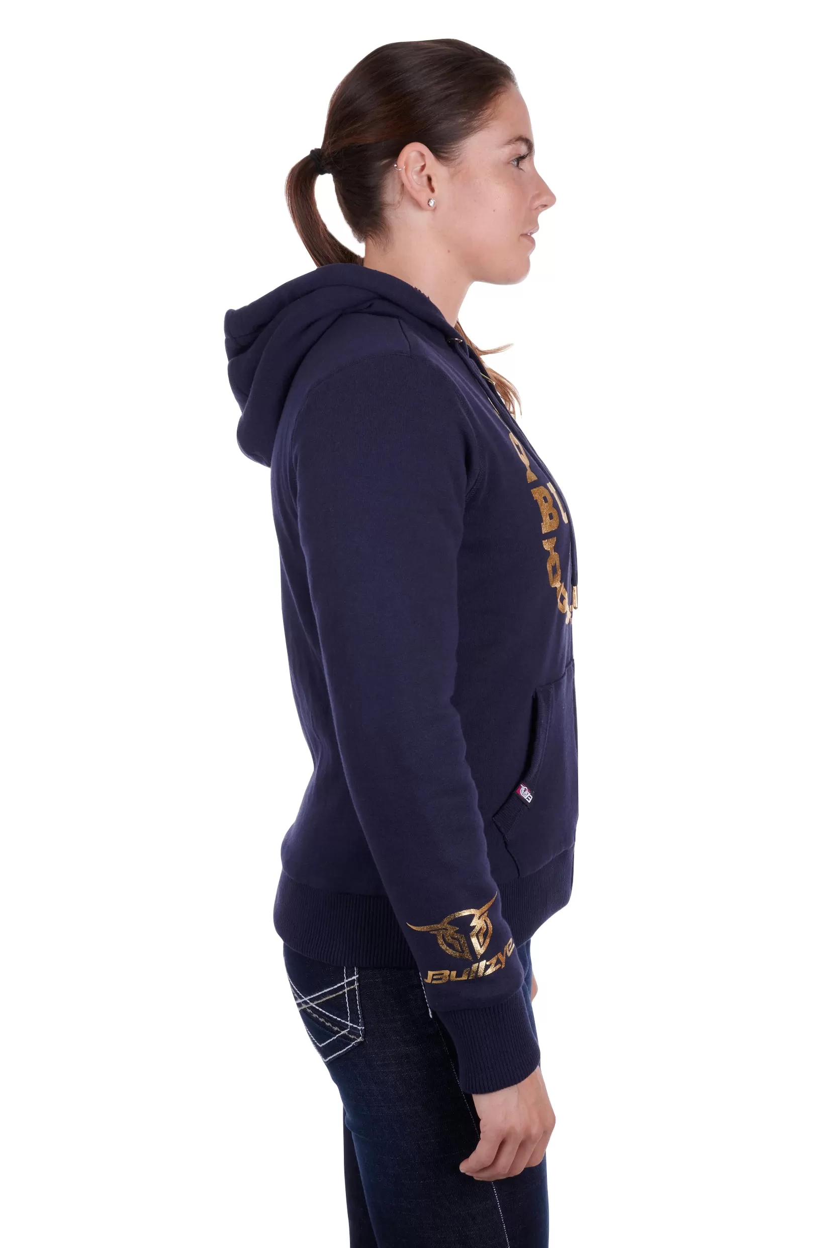 Bullzye Ladies Kamala Zip Through Hoodie - Dark Navy - B3W2701264- On Sale