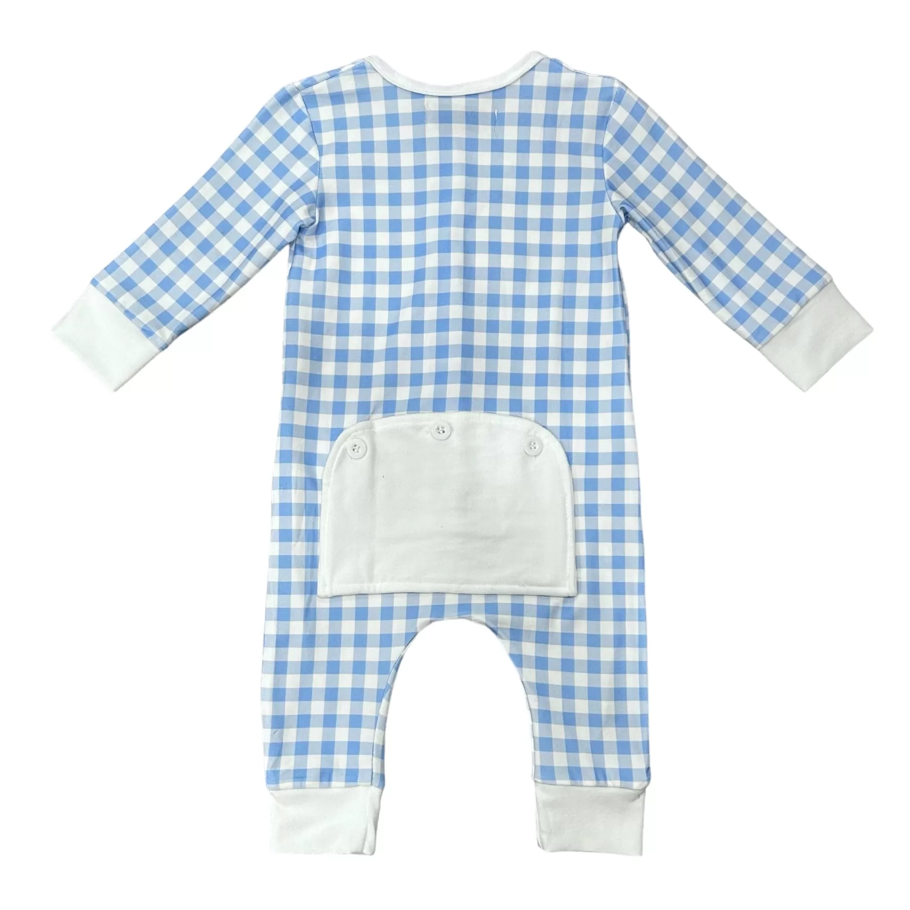 Buttflap Pajamas - Blue Gingham