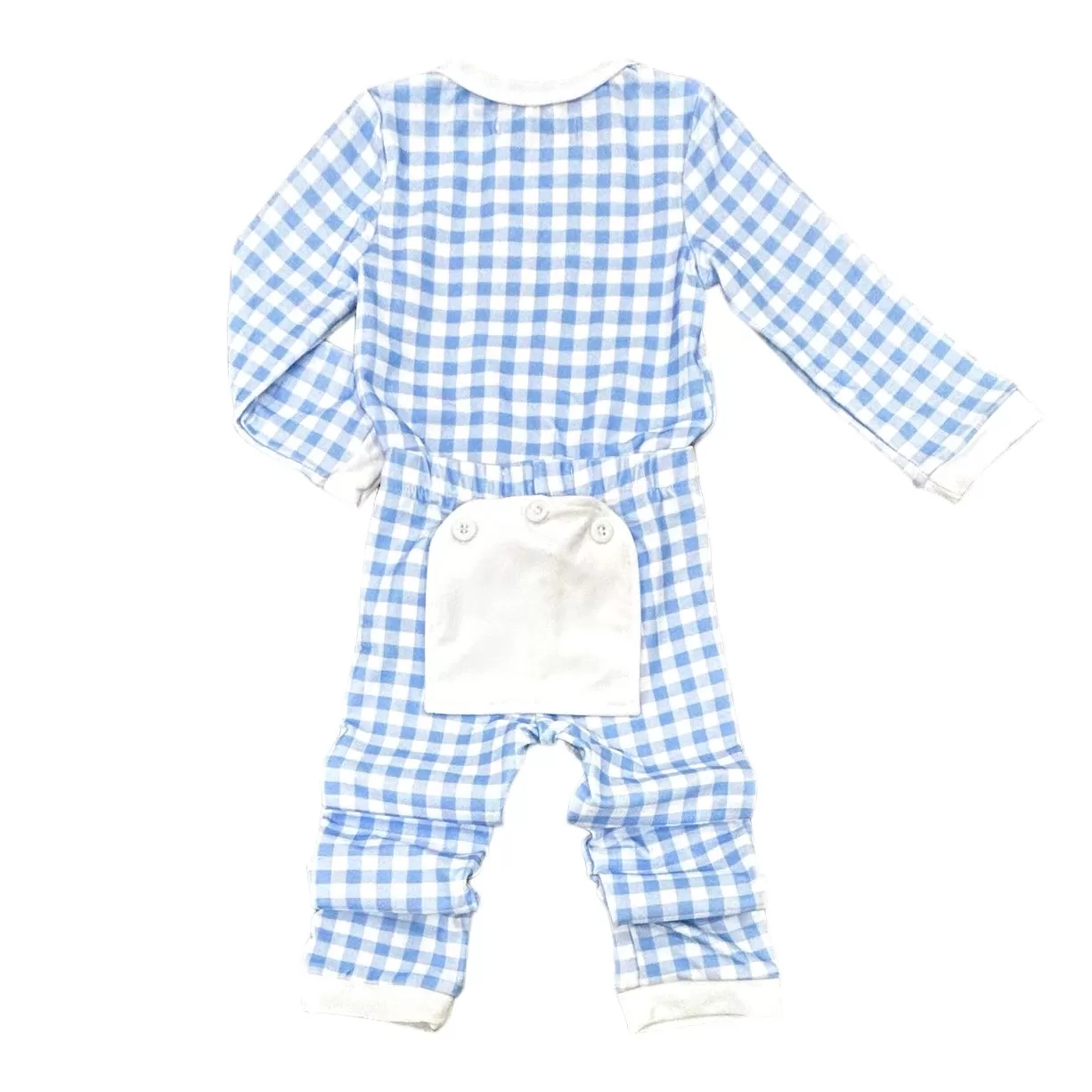 Buttflap Pajamas - Blue Gingham