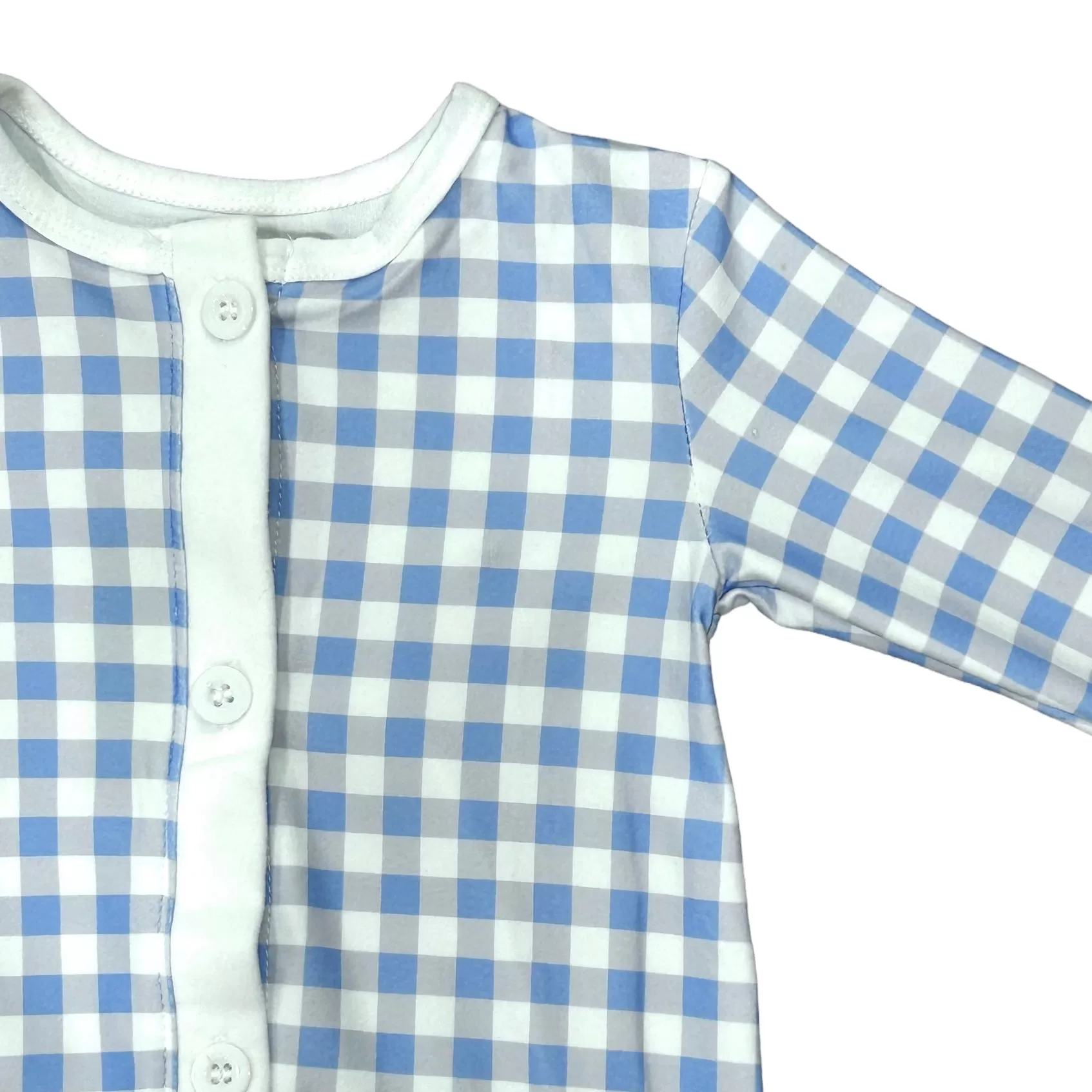 Buttflap Pajamas - Blue Gingham