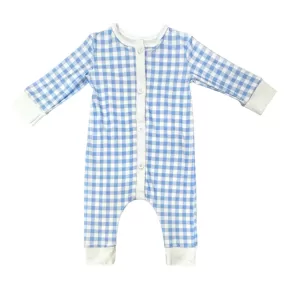 Buttflap Pajamas - Blue Gingham