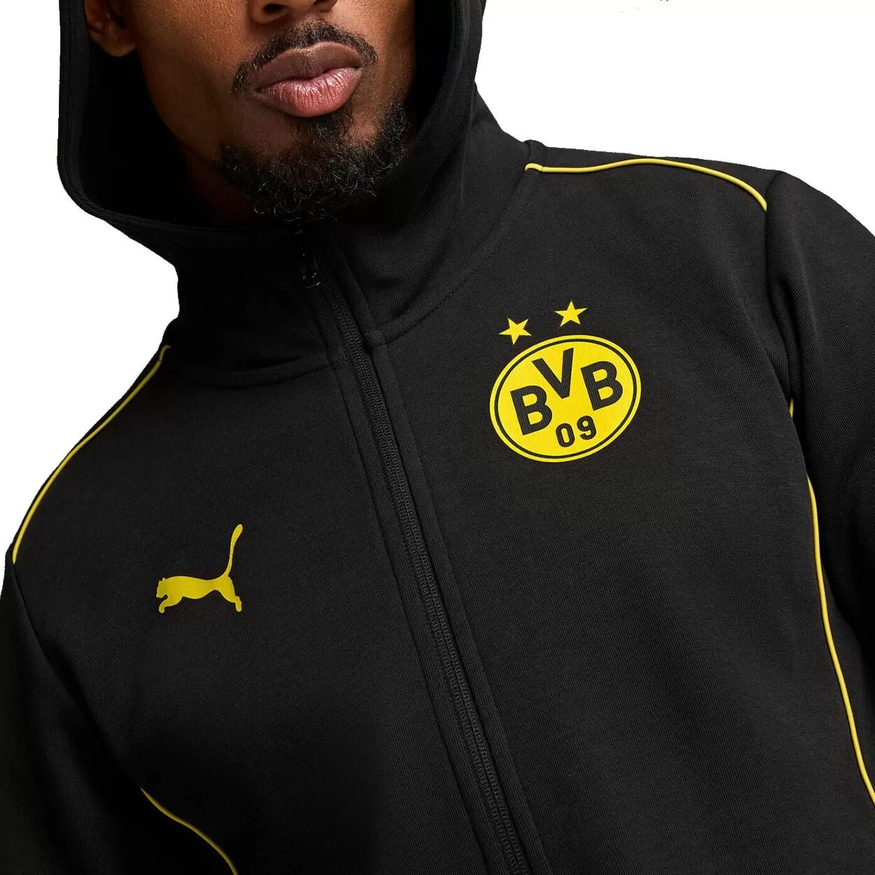 BVB Borussia Dortmund Casual hooded presentation tracksuit 2024/25 - Puma