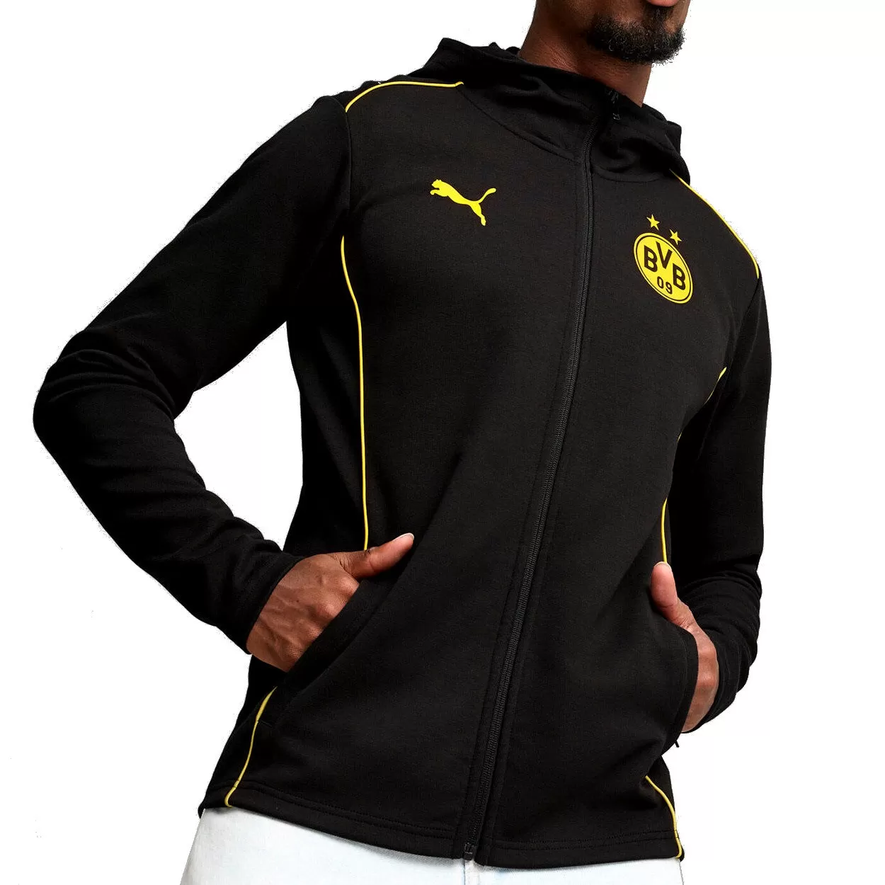 BVB Borussia Dortmund Casual hooded presentation tracksuit 2024/25 - Puma